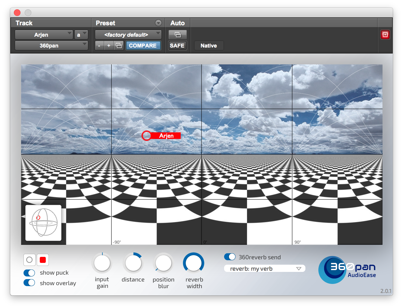 360pan 2 AAX plug-in screenshot