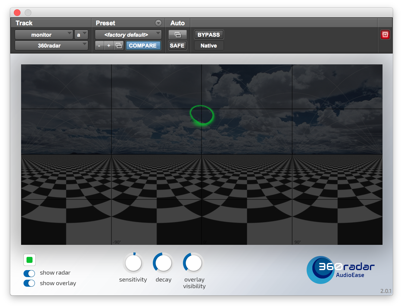 360radar AAX plug-in screenshot