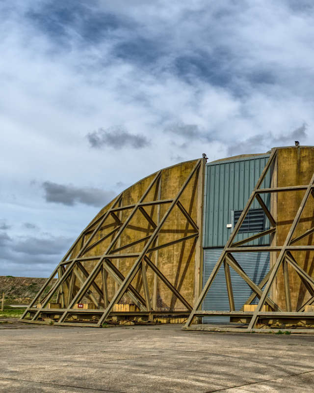 RAF aircraft hangar, UK