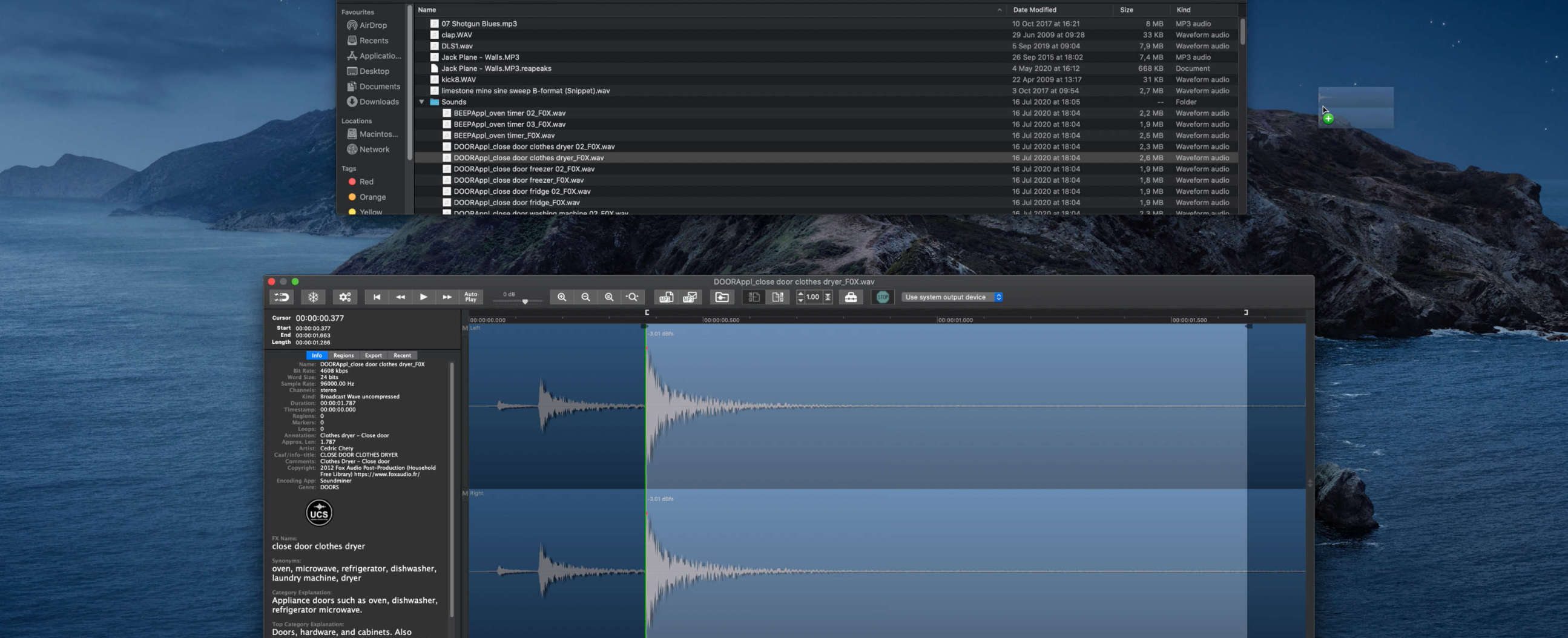 Snapper, view and edit audio file right in the mac finder