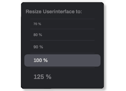 Resizable user interface