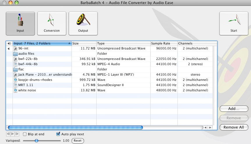 barbabatch input window