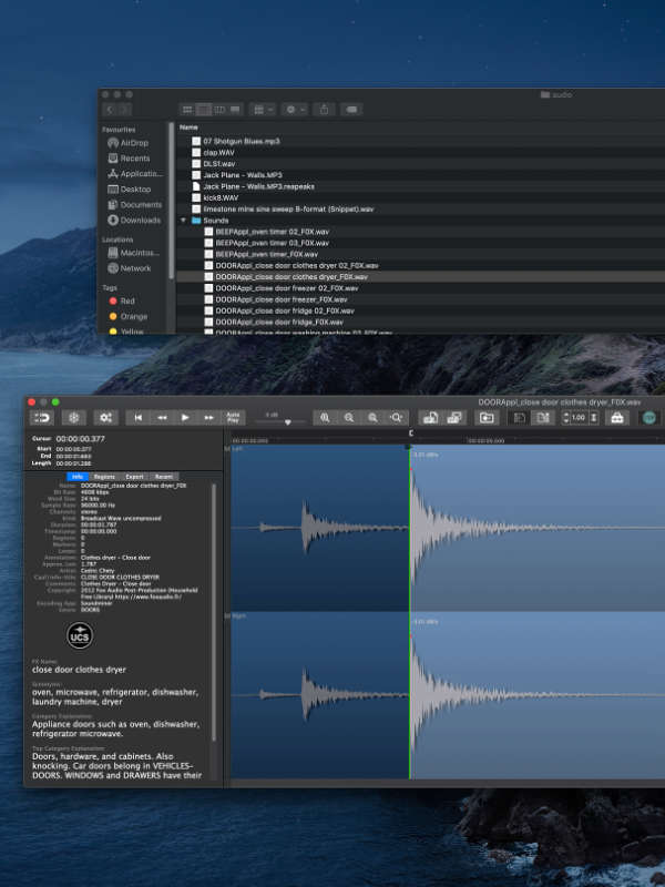 Snapper, view and edit audio file right in the Mac Finder