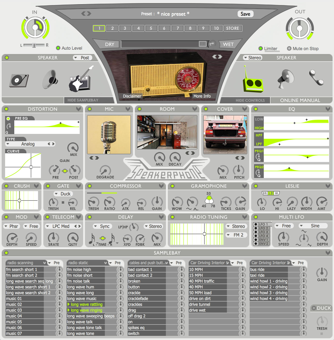 Speakerphone 2 plug-in user interface all modules on